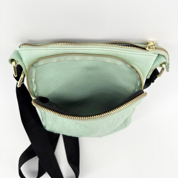 Steve Madden Cross Body Purse Mint Green Faux Leather Handbag Adjustable Strap - Picture 4 of 8
